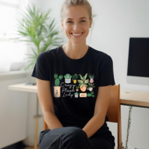 T-shirt En Tri-matière Dame Plante folle   Chic Plantes pointillés