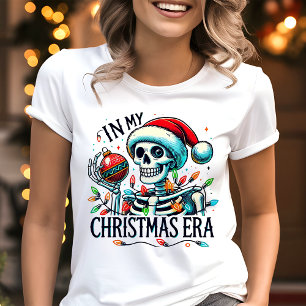 T-shirt En Tri-matière Dans Mon Ère de Noël Squelette Festif