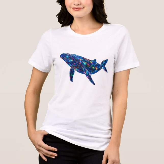 T-shirt En Tri-matière Dauphin Diamant - Art Vibrant (Recto)