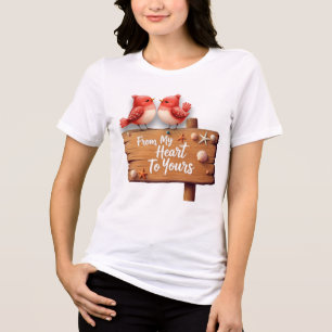 T-shirt En Tri-matière De Mon Coeur à Votre Chemise Tri-Blend