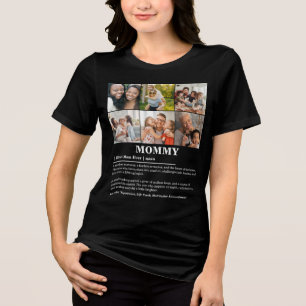 T-shirt En Tri-matière Définition de maman personnalisée 6 Collage photo