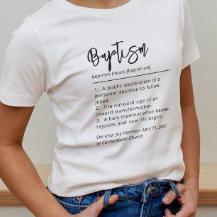 T-shirt En Tri-matière Définition du baptême Nom personnalisé Noir élégan