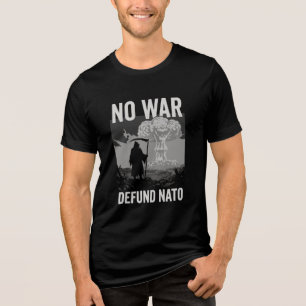 T-shirt En Tri-matière Défund NATO Anti Guerre Paix