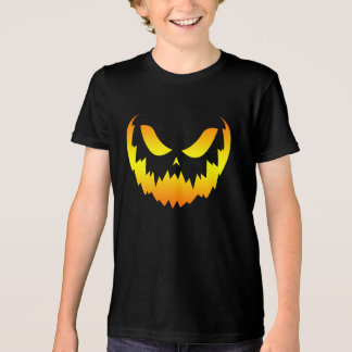 T-shirt En Tri-matière Dégradé du visage du Citrouille Jack-o'-lantern