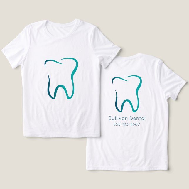 T-shirt En Tri-matière Dentaire dentaire Dentistrie Entreprise Médicale (Design Recto & Verso)