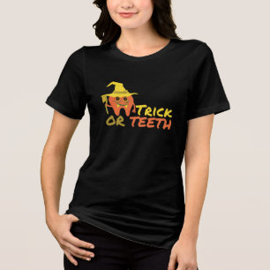 T-shirt En Tri-matière Dental Halloween Trick ou Dents Dentiste drôle