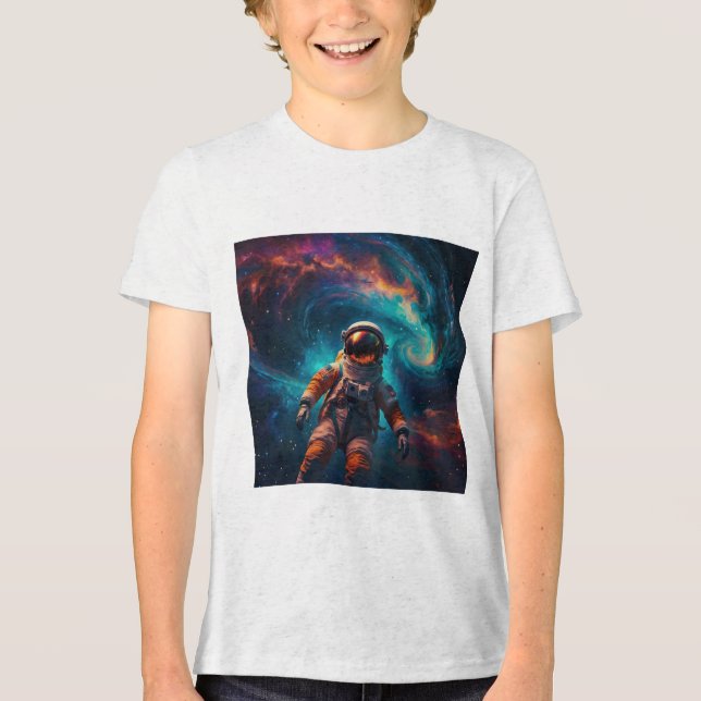 T-shirt En Tri-matière Déplacer un astronaute dans l'espace (Recto)
