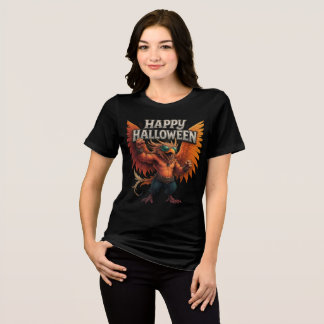 T-shirt En Tri-matière Design d'oiseau costaud et cool, Joyeux Halloween