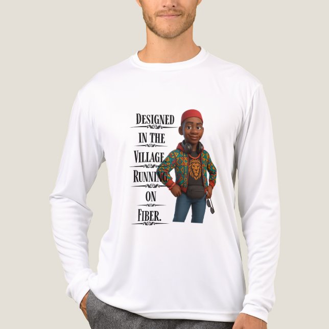 T-shirt En Tri-matière Designed In The Village,Pixarstyle 3D (Recto)