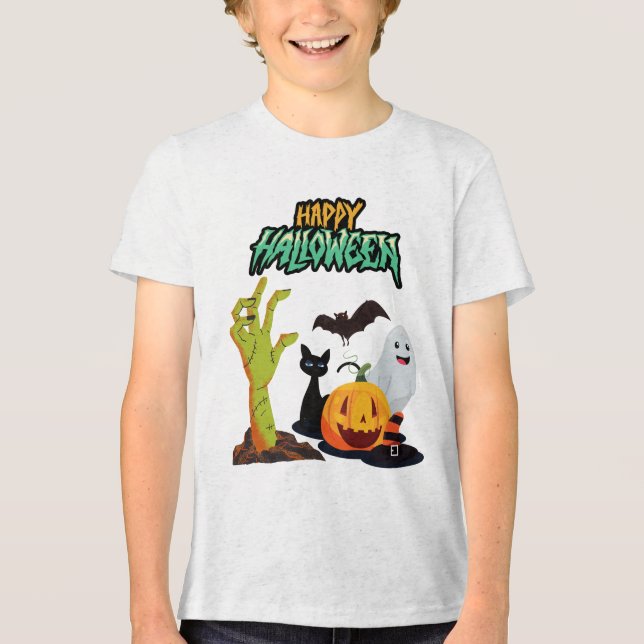 T-shirt En Tri-matière Designs Unique pour la fêtes d'Halloween (Recto)