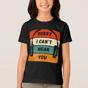 T-shirt En Tri-matière Désolé de ne pas vous entendre - Casques Retro