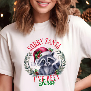 T-shirt En Tri-matière Désolé Père Noël Feral Raccoon Funny Christmas