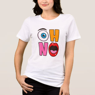 T-shirt En Tri-matière Dessin animé drôle « Oh non »