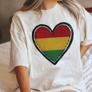 T-shirt En Tri-matière Dessin de cœur du drapeau bolivien