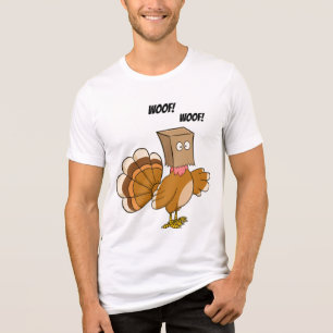 T-shirt En Tri-matière Dessin déguisé en chien de Turquie   Thanksgiving