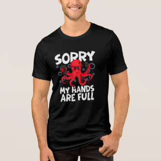 T-shirt En Tri-matière Dessin drôle - Pieuvre cool tenant des téléphones