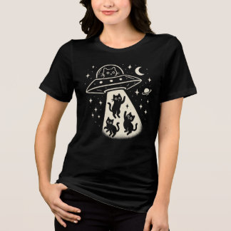 T-shirt En Tri-matière Dessin graphique d'enlèvement d'OVNI d'alien de ch