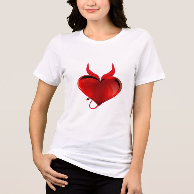 T-shirt En Tri-matière Devil Coeur Chemise (Recto)