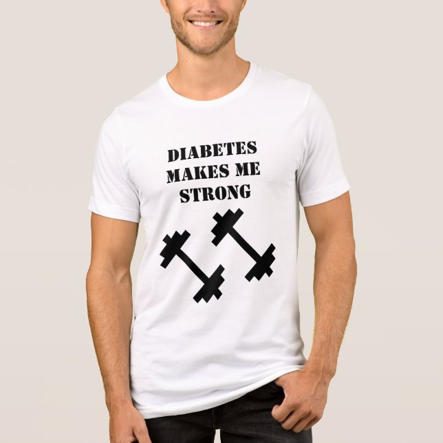 T-shirt En Tri-matière Diabetes makes me strong  (Recto)
