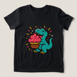 T-shirt En Tri-matière Dino aime les Cupcakes