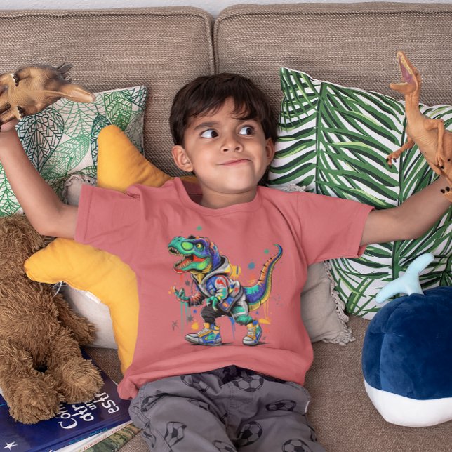 T-shirt En Tri-matière Dinosaure de style rue coloré (Créateur téléchargé)