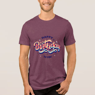 T-shirt En Tri-matière Dires de typographie d'anniversaire