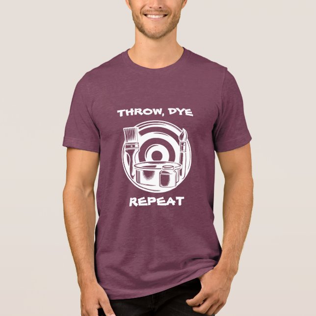T-shirt En Tri-matière Disque Golf Dyeing Humour | Jeter, Dye, Répéter (Recto)