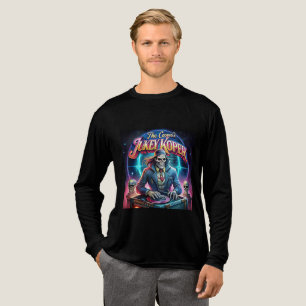 T-shirt En Tri-matière DJ Halloween vintage Skeleton Artwork - Retro Spoo
