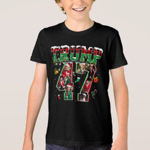 T-shirt En Tri-matière Donald Trump 47e président 2024 Noël Père Noël