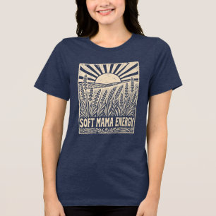 T-shirt En Tri-matière Douce Énergie Maternelle Champ de Fleurs Sauvages
