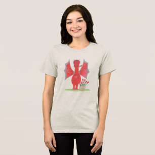 T-shirt En Tri-matière Dragon aux roses rouges