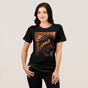 T-shirt En Tri-matière Dragon d’or dans le canyon d’automne flamboyant