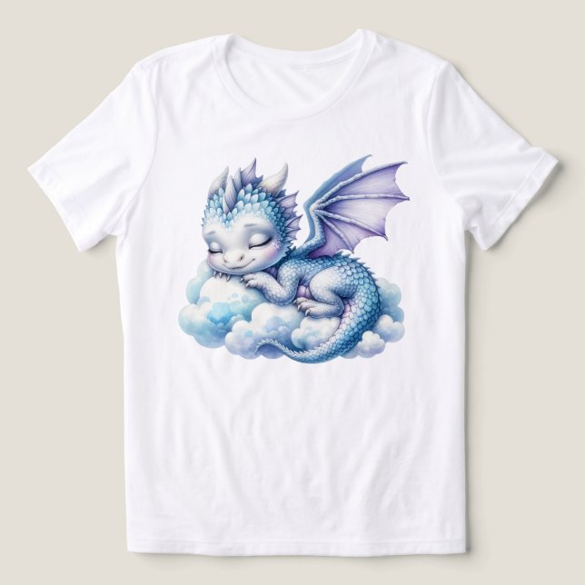 T-shirt En Tri-matière Dragon Endormi Pastel (Design Recto)