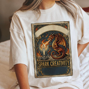 T-shirt En Tri-matière Dragon Étincelle Créativité Respiration de Feu Fan