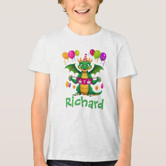 T-shirt En Tri-matière Dragon personnalisé pour 7 ans avec nom