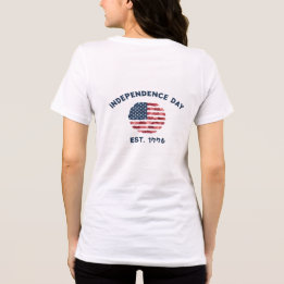 T-shirt En Tri-matière Drapeau américain floral du 4 juillet 1776