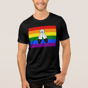 T-shirt En Tri-matière Drapeau de fierté bispirituel de SlipperyJoe's sym