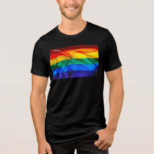 T-shirt En Tri-matière Drapeau de la fierté gay de SlipperyJoe's flottant