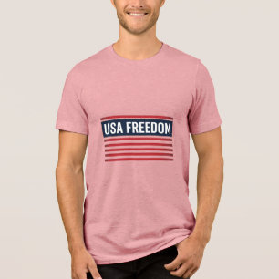 T-shirt En Tri-matière Drapeau patriotique de style USA Freedom Vector De