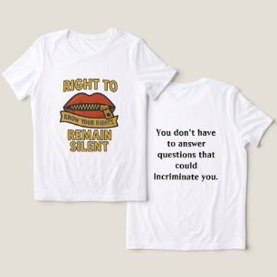 T-shirt En Tri-matière Droit de rester silencieux : connaître vos droits