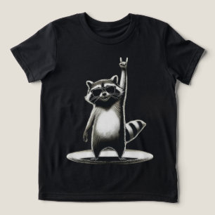 T-shirt En Tri-matière Drôle cadeau animal   Cool Raccoon Rock Star