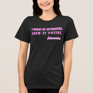 T-shirt En Tri-matière Drôle Chemise Sarcasique "Je me réveille Optimiste