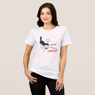 T-shirt En Tri-matière Drôle de chat en colère “Je vous l'avais dit que c