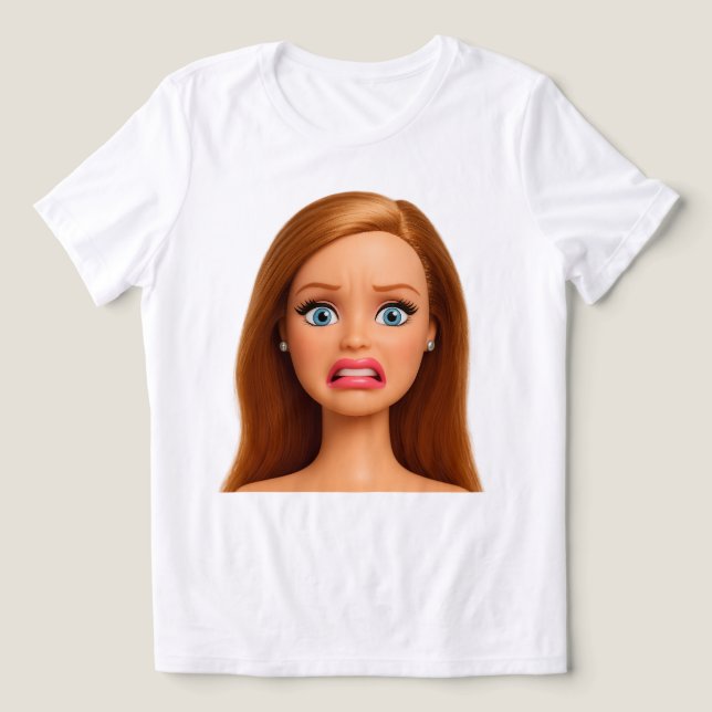 T-shirt En Tri-matière Drôle dégoûtant poupée visage mème (Design Recto)