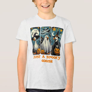 T-shirt En Tri-matière Drôle Éffrayant Oie Halloween sorcière Citrouille