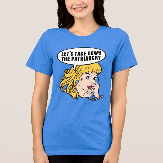 T-shirt En Tri-matière Drôle féministe, faisons tomber le patriarcat (Recto)
