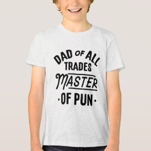 T-shirt En Tri-matière Drôle Papa De Tous Les Métiers Maître De Fête des