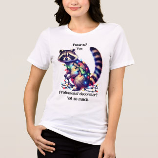 T-shirt En Tri-matière Drôle raton laveur de Noël