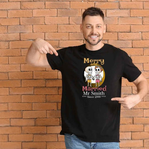 T-shirt En Tri-matière Drôle Skeleton Couple