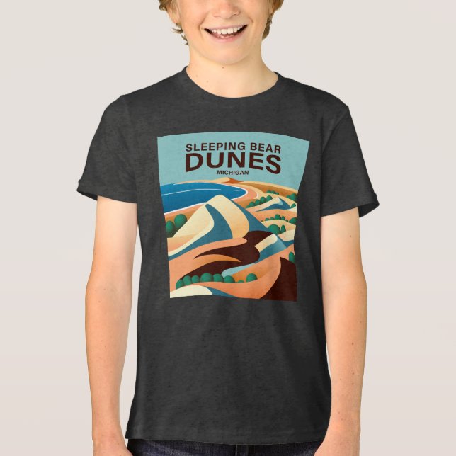 T-shirt En Tri-matière Dunes de l'ours dormant Michigan (Recto)